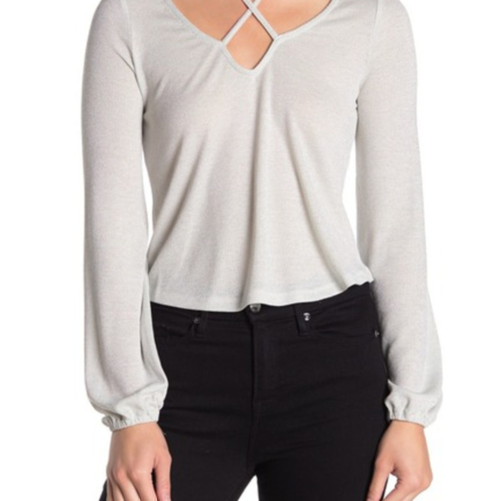 NWT cupcakes and cashmere Fitch Metallic Sweater